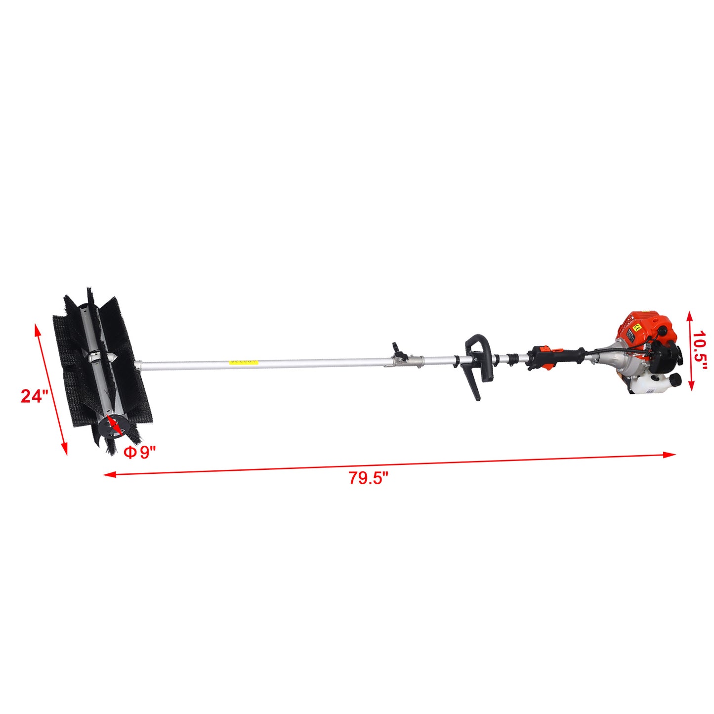 snow sweeper GASOLINE POWERED BROOM SWEEPER,52CC 2 STROKE ,BROOM BRUSH 24x9" EPA