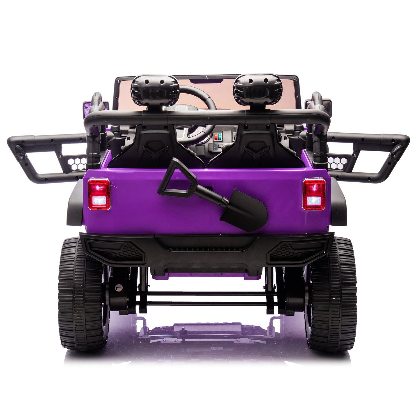 24V Two-Seater Kids Ride On Truck Car W/Parents Control,200w*2,Seat width 20.28in,Four-wheel Suspension,LED Lights,Music,MP3,Bluetooth,Two independent seat belts,Suitable for off-road For Kids Aged 3+