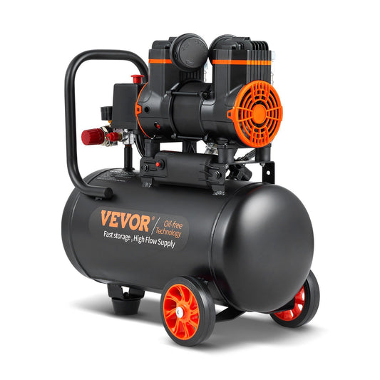 Air Compressor 4.8 Gallon 900W 2.2 CFM@ 90PSI 70 dB Ultra Quiet Oil Free