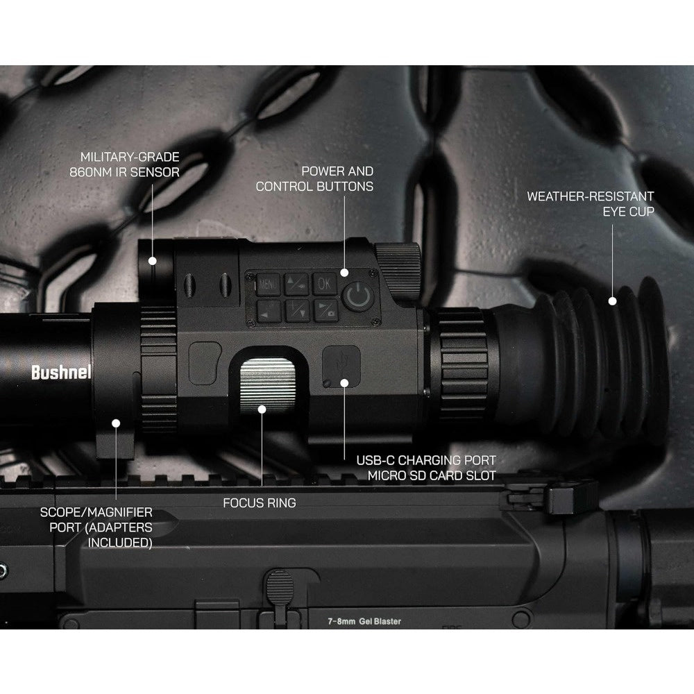 HD Night Vision Rifle Scope and Optical Attachment - Can Be Paired to Existing Rifles Scopes or Used as Standalone Rifle Scope