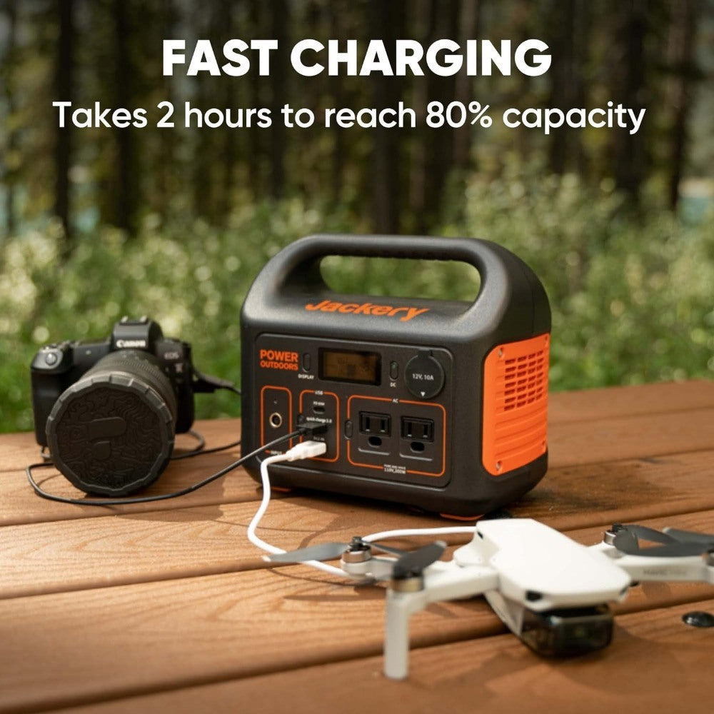 Portable Power Station Explorer 300, 293Wh Backup Lithium Battery, 110V/300W Pure Sine Wave AC Outlet, Solar Generator