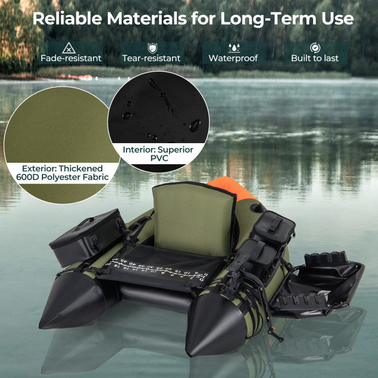 Portable Fishing Boat with 3 Detachable Storage Boxes