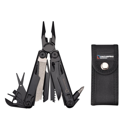 Daicamping DL12 18 In 1 Camping Multitools Clip Multi Pliers Multifunctional 7CR17MOV Folding Knife Tools Swiss Army Multi Knife